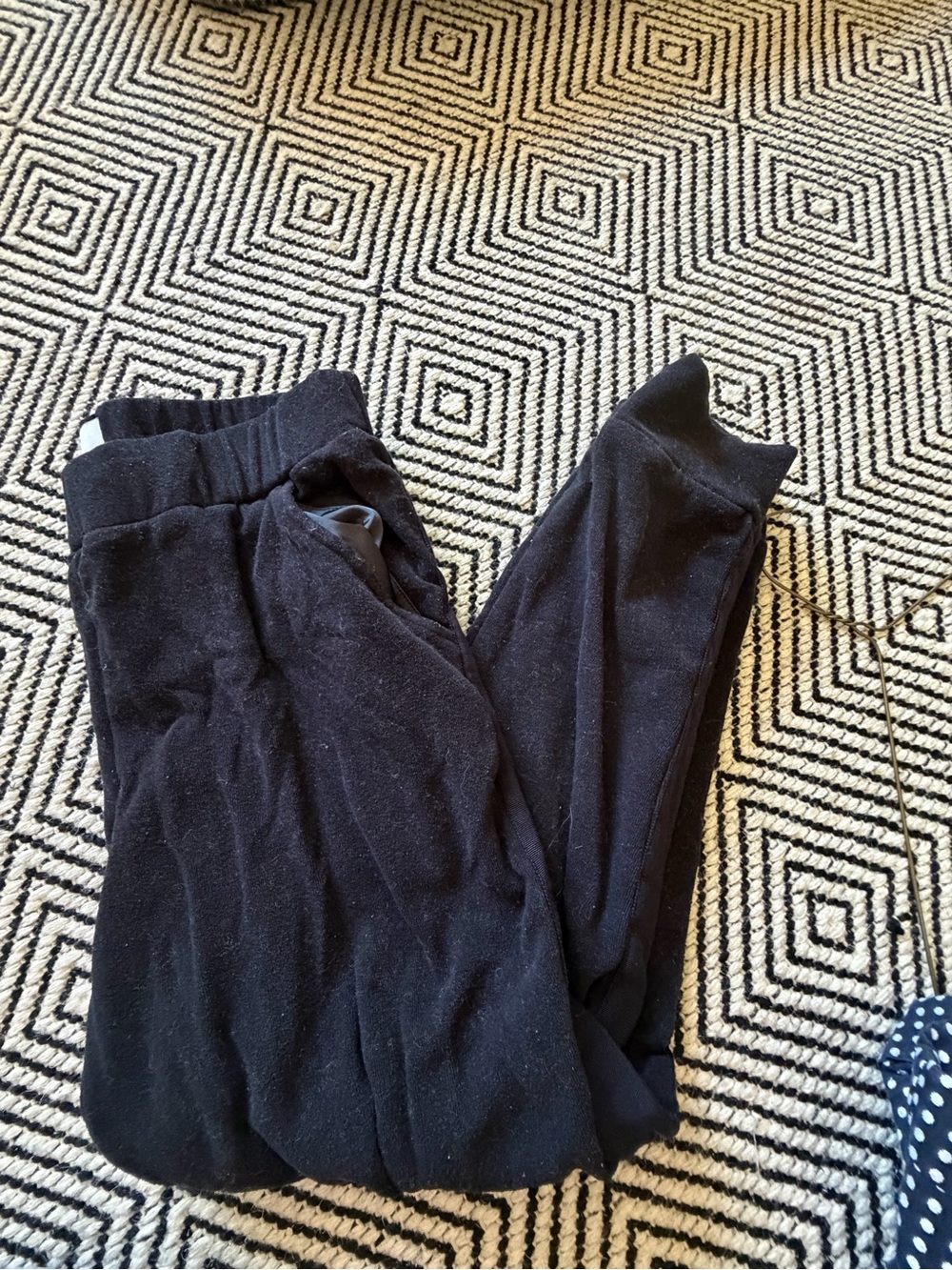 Dudley Stephens Black Fleece Track Pants